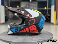 Шлем кроссовый HETOSHI XD1-3 цв. Черно-бело-красно-голубой F 7  р. XL  